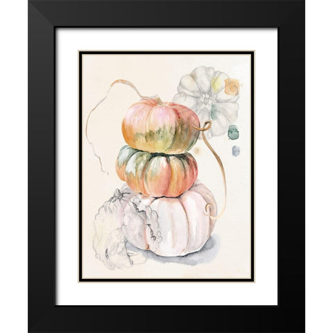 Harvest Pumpkins I Black Modern Wood Framed Art Print with Double Matting by Parker, Jennifer Paxton