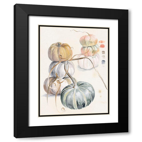 Harvest Pumpkins II Black Modern Wood Framed Art Print with Double Matting by Parker, Jennifer Paxton