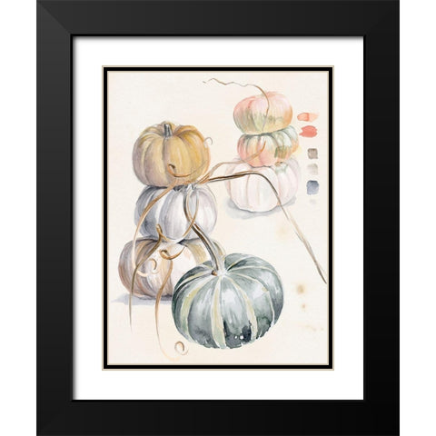 Harvest Pumpkins II Black Modern Wood Framed Art Print with Double Matting by Parker, Jennifer Paxton