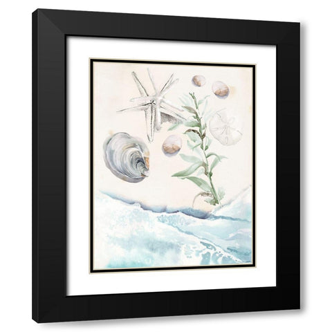 Washing Ashore II Black Modern Wood Framed Art Print with Double Matting by Parker, Jennifer Paxton