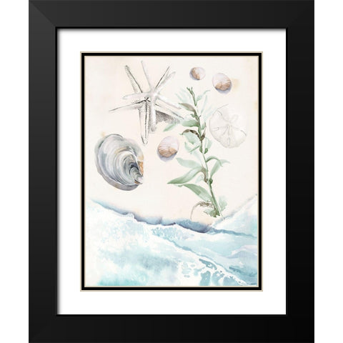 Washing Ashore II Black Modern Wood Framed Art Print with Double Matting by Parker, Jennifer Paxton