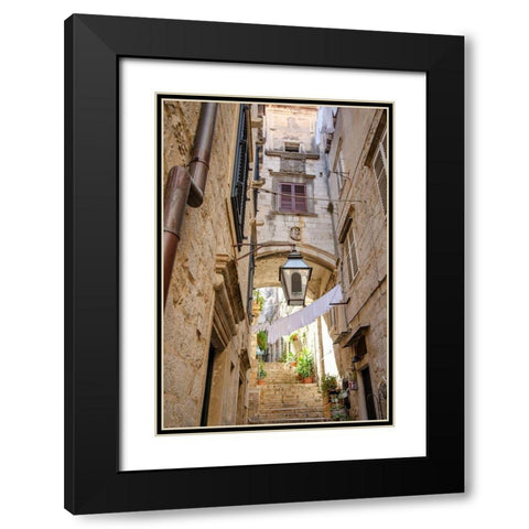 Laundry Day - Dubrovnik, Croatia Black Modern Wood Framed Art Print with Double Matting by DeNardo, Laura