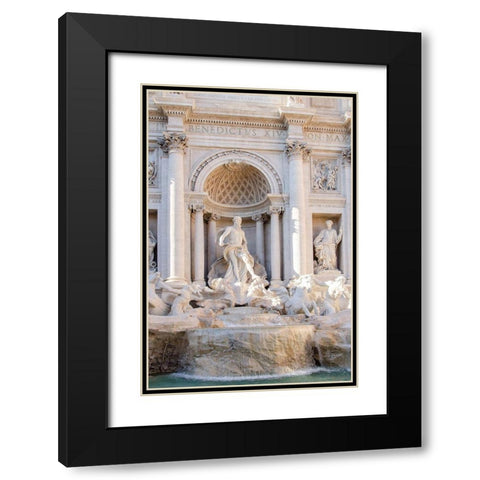 Trevi Fountain in Afternoon Light I Black Modern Wood Framed Art Print with Double Matting by DeNardo, Laura
