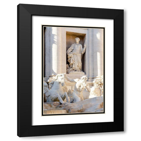 Trevi Fountain in Afternoon Light III Black Modern Wood Framed Art Print with Double Matting by DeNardo, Laura