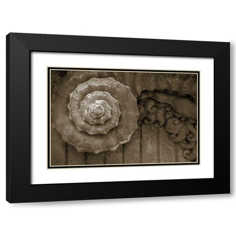 Architecture Detail in Sepia V Black Modern Wood Framed Art Print with Double Matting by DeNardo, Laura