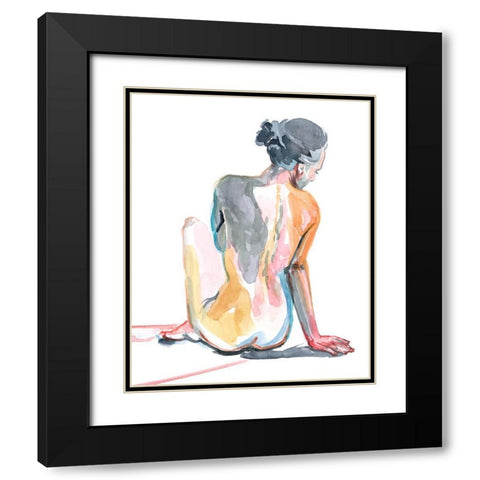 Colorful Shadows I Black Modern Wood Framed Art Print with Double Matting by Parker, Jennifer Paxton