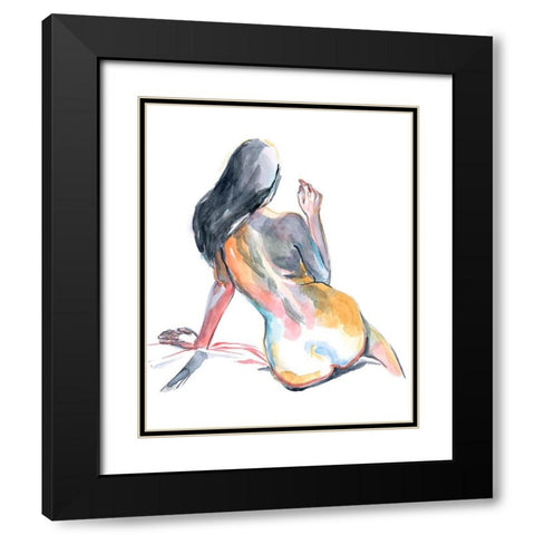 Colorful Shadows II Black Modern Wood Framed Art Print with Double Matting by Parker, Jennifer Paxton