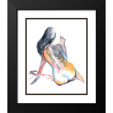 Colorful Shadows II Black Modern Wood Framed Art Print with Double Matting by Parker, Jennifer Paxton