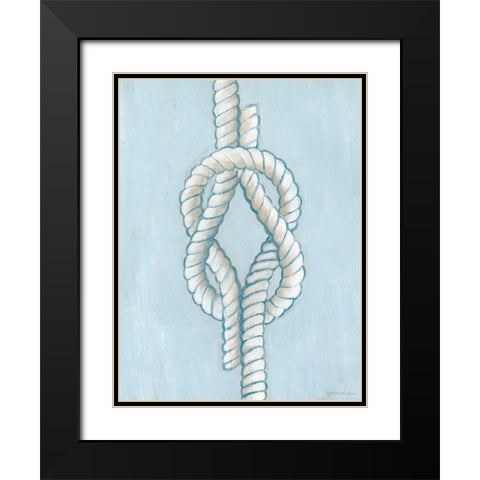 Starboard Knot III Black Modern Wood Framed Art Print with Double Matting by Lam, Vanna