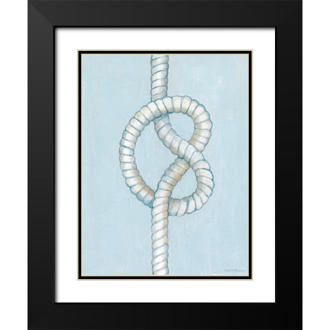 Starboard Knot IV Black Modern Wood Framed Art Print with Double Matting by Lam, Vanna