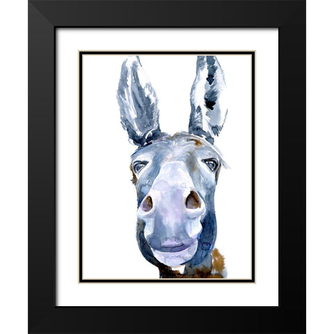 Sweet Donkey I Black Modern Wood Framed Art Print with Double Matting by Parker, Jennifer Paxton