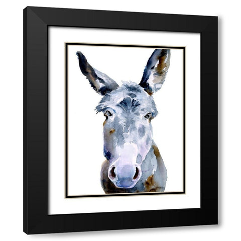 Sweet Donkey II Black Modern Wood Framed Art Print with Double Matting by Parker, Jennifer Paxton