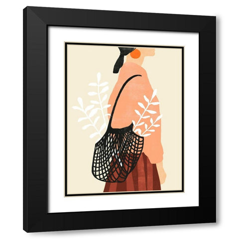 Gatherer I Black Modern Wood Framed Art Print with Double Matting by Scarvey, Emma