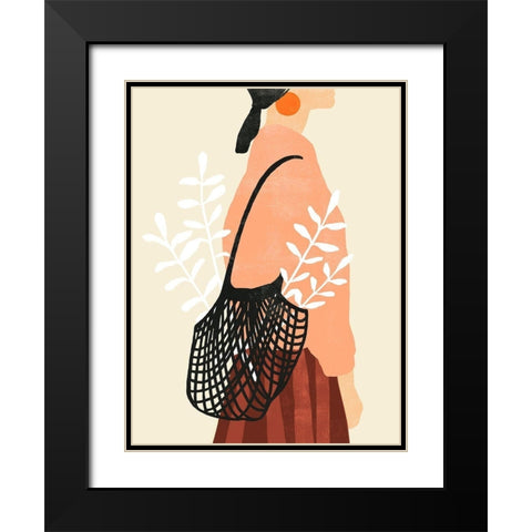 Gatherer I Black Modern Wood Framed Art Print with Double Matting by Scarvey, Emma