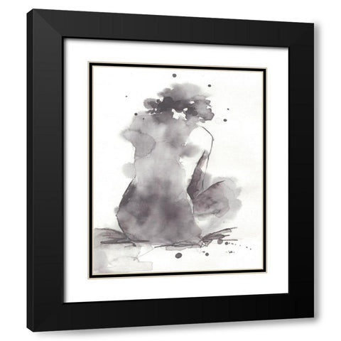 Waterforms I Black Modern Wood Framed Art Print with Double Matting by Parker, Jennifer Paxton