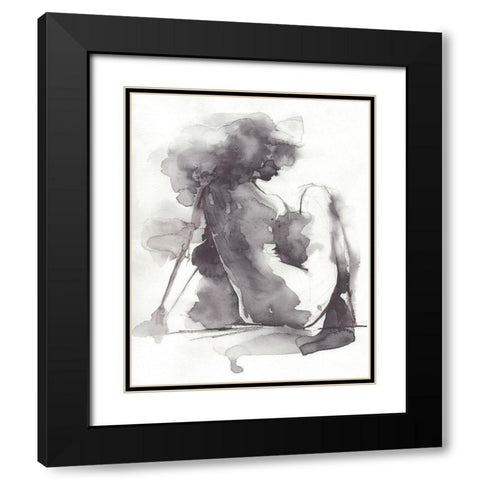 Waterforms II Black Modern Wood Framed Art Print with Double Matting by Parker, Jennifer Paxton