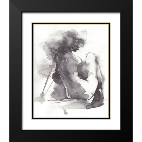 Waterforms II Black Modern Wood Framed Art Print with Double Matting by Parker, Jennifer Paxton