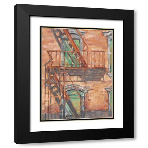 Urban Facade II Black Modern Wood Framed Art Print with Double Matting by Harper, Ethan
