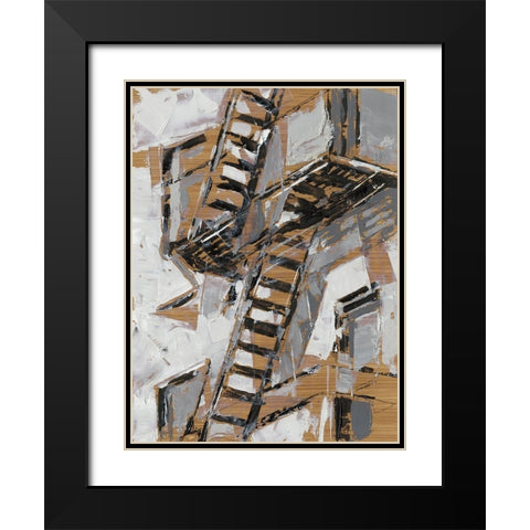 Escape II Black Modern Wood Framed Art Print with Double Matting by Harper, Ethan