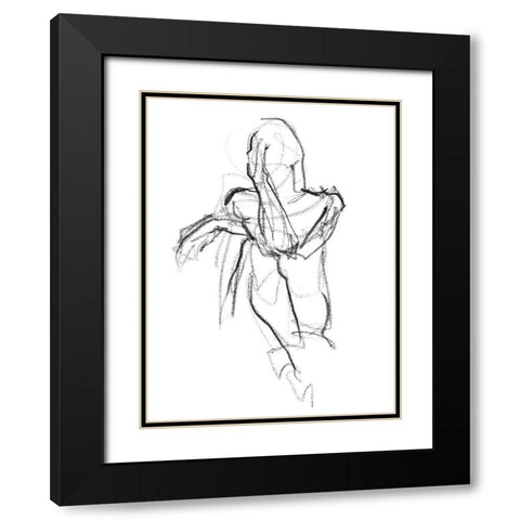 Contemplate I Black Modern Wood Framed Art Print with Double Matting by Parker, Jennifer Paxton