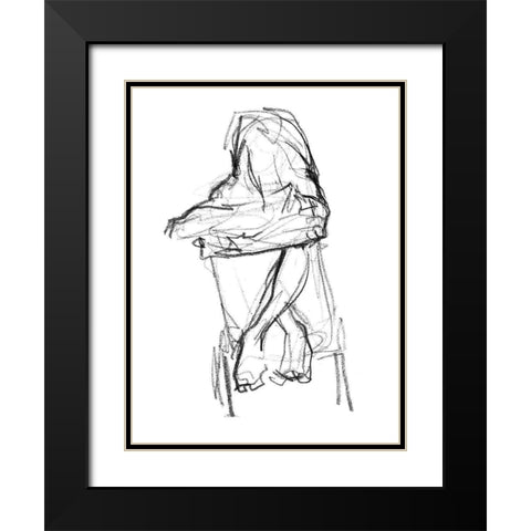 Contemplate II Black Modern Wood Framed Art Print with Double Matting by Parker, Jennifer Paxton