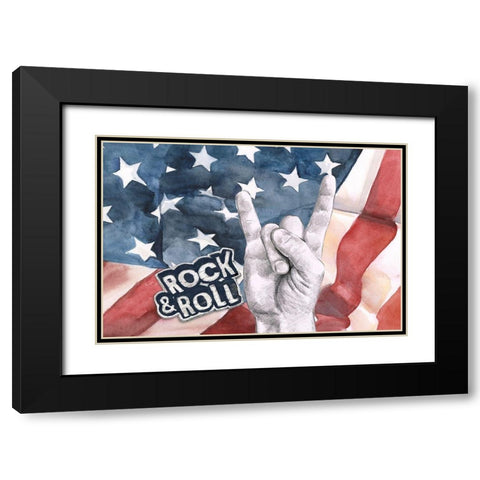 National Anthem I Black Modern Wood Framed Art Print with Double Matting by Parker, Jennifer Paxton