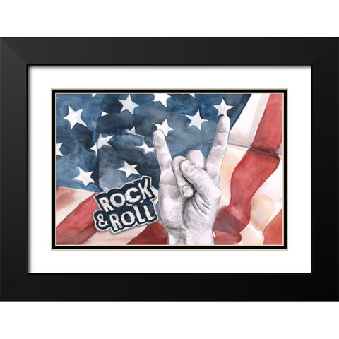National Anthem I Black Modern Wood Framed Art Print with Double Matting by Parker, Jennifer Paxton