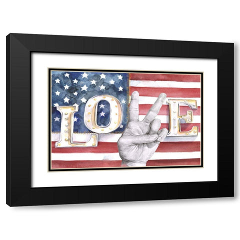 National Anthem II Black Modern Wood Framed Art Print with Double Matting by Parker, Jennifer Paxton