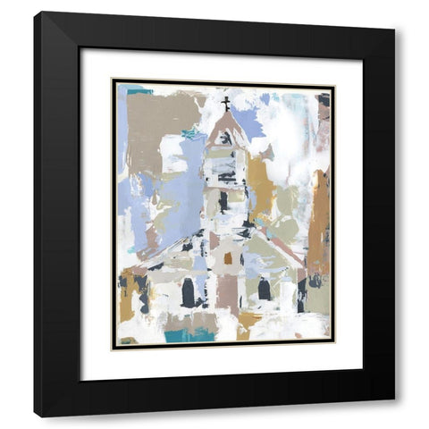Sunday Chapel II Black Modern Wood Framed Art Print with Double Matting by Warren, Annie