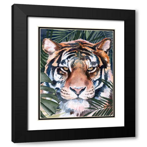 Jungle Cat I Black Modern Wood Framed Art Print with Double Matting by Parker, Jennifer Paxton