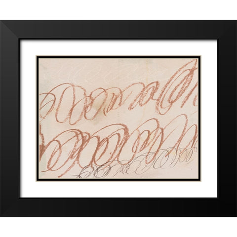 Squiggles I Black Modern Wood Framed Art Print with Double Matting by Parker, Jennifer Paxton
