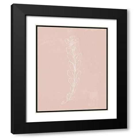 Blush Bloom II Black Modern Wood Framed Art Print with Double Matting by Warren, Annie