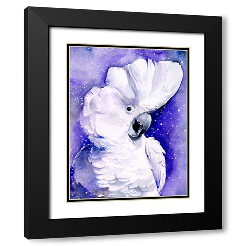 Celestial Cockatoos I Black Modern Wood Framed Art Print with Double Matting by Parker, Jennifer Paxton