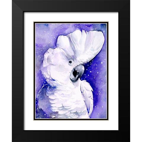 Celestial Cockatoos I Black Modern Wood Framed Art Print with Double Matting by Parker, Jennifer Paxton
