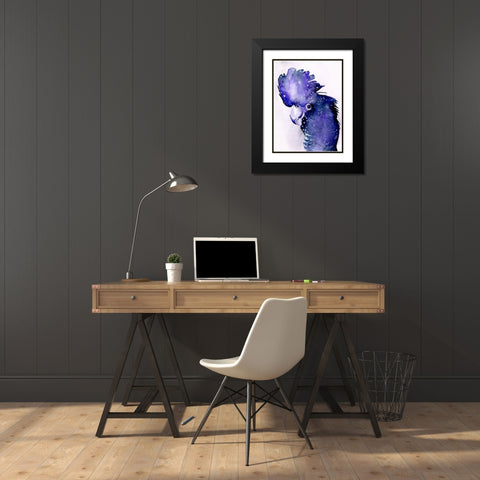 Celestial Cockatoos II Black Modern Wood Framed Art Print with Double Matting by Parker, Jennifer Paxton