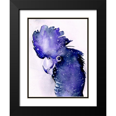 Celestial Cockatoos II Black Modern Wood Framed Art Print with Double Matting by Parker, Jennifer Paxton