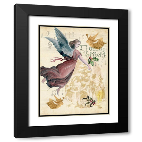 Christmas Greetings II Black Modern Wood Framed Art Print with Double Matting by Parker, Jennifer Paxton