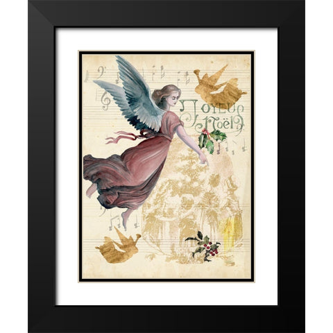 Christmas Greetings II Black Modern Wood Framed Art Print with Double Matting by Parker, Jennifer Paxton