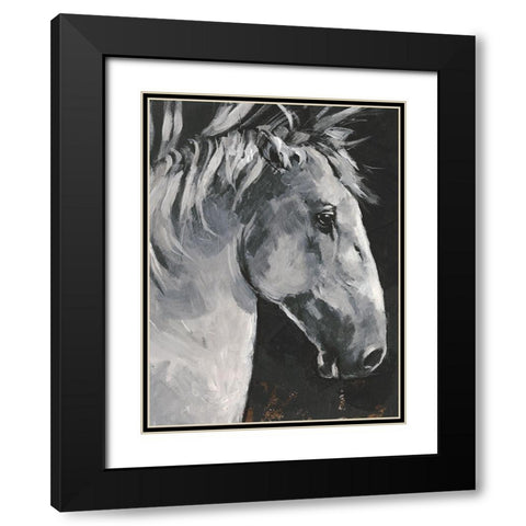 Tribeca Horse I Black Modern Wood Framed Art Print with Double Matting by Parker, Jennifer Paxton