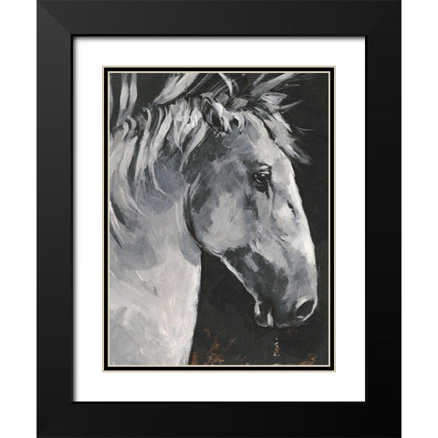 Tribeca Horse I Black Modern Wood Framed Art Print with Double Matting by Parker, Jennifer Paxton