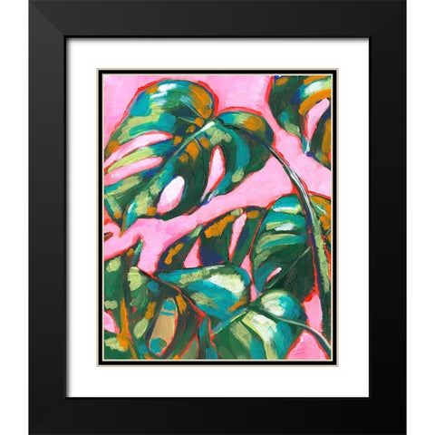 Psychedelic Palms II Black Modern Wood Framed Art Print with Double Matting by Parker, Jennifer Paxton
