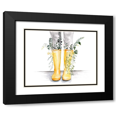 Flow and Grow I Black Modern Wood Framed Art Print with Double Matting by Parker, Jennifer Paxton