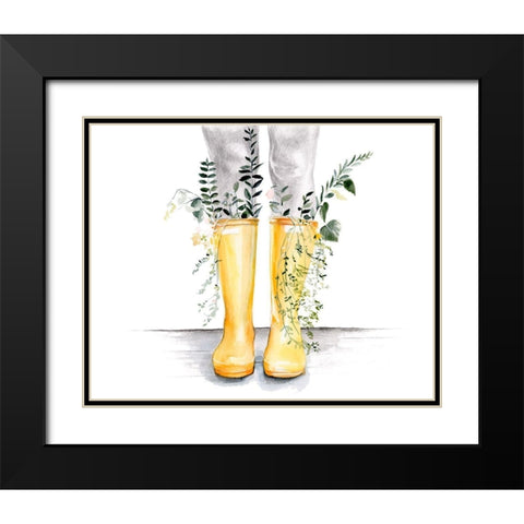 Flow and Grow I Black Modern Wood Framed Art Print with Double Matting by Parker, Jennifer Paxton