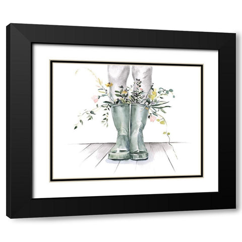 Flow and Grow II Black Modern Wood Framed Art Print with Double Matting by Parker, Jennifer Paxton