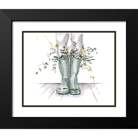 Flow and Grow II Black Modern Wood Framed Art Print with Double Matting by Parker, Jennifer Paxton