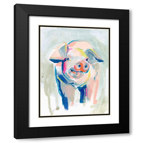Fluorescent Farm II Black Modern Wood Framed Art Print with Double Matting by Parker, Jennifer Paxton