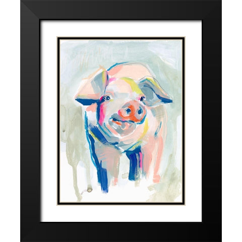 Fluorescent Farm II Black Modern Wood Framed Art Print with Double Matting by Parker, Jennifer Paxton