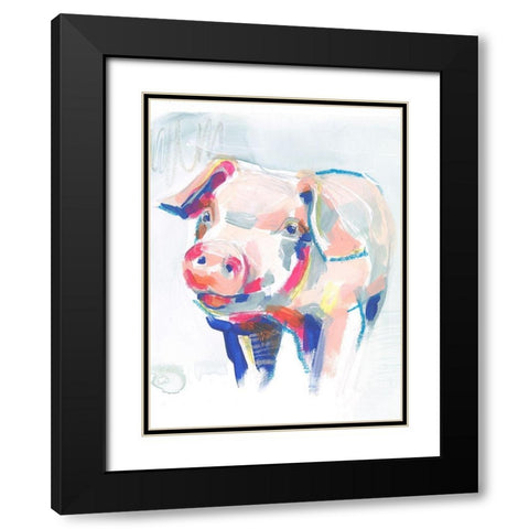 Fluorescent Farm IV Black Modern Wood Framed Art Print with Double Matting by Parker, Jennifer Paxton