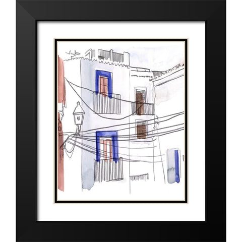 Alley Light I Black Modern Wood Framed Art Print with Double Matting by Parker, Jennifer Paxton