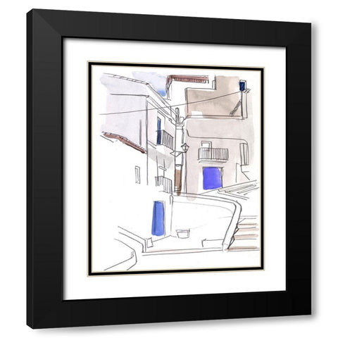 Alley Light II Black Modern Wood Framed Art Print with Double Matting by Parker, Jennifer Paxton